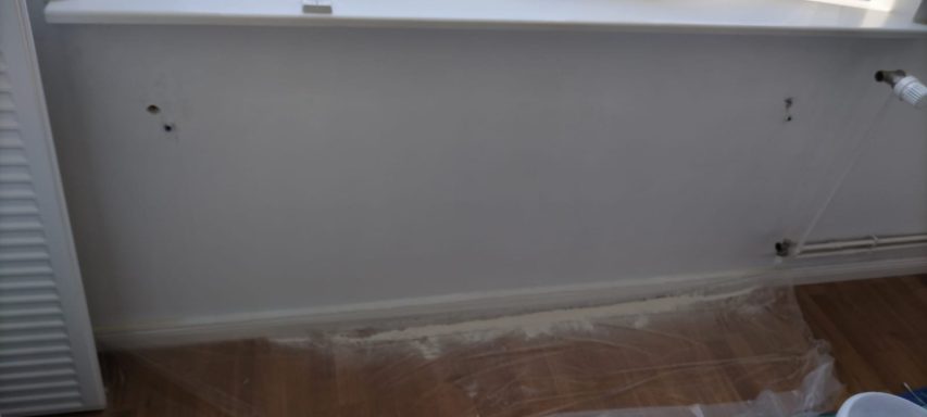 Sanierte Wand Wiederhergestellte Wand nach professioneller Schimmelsanierung